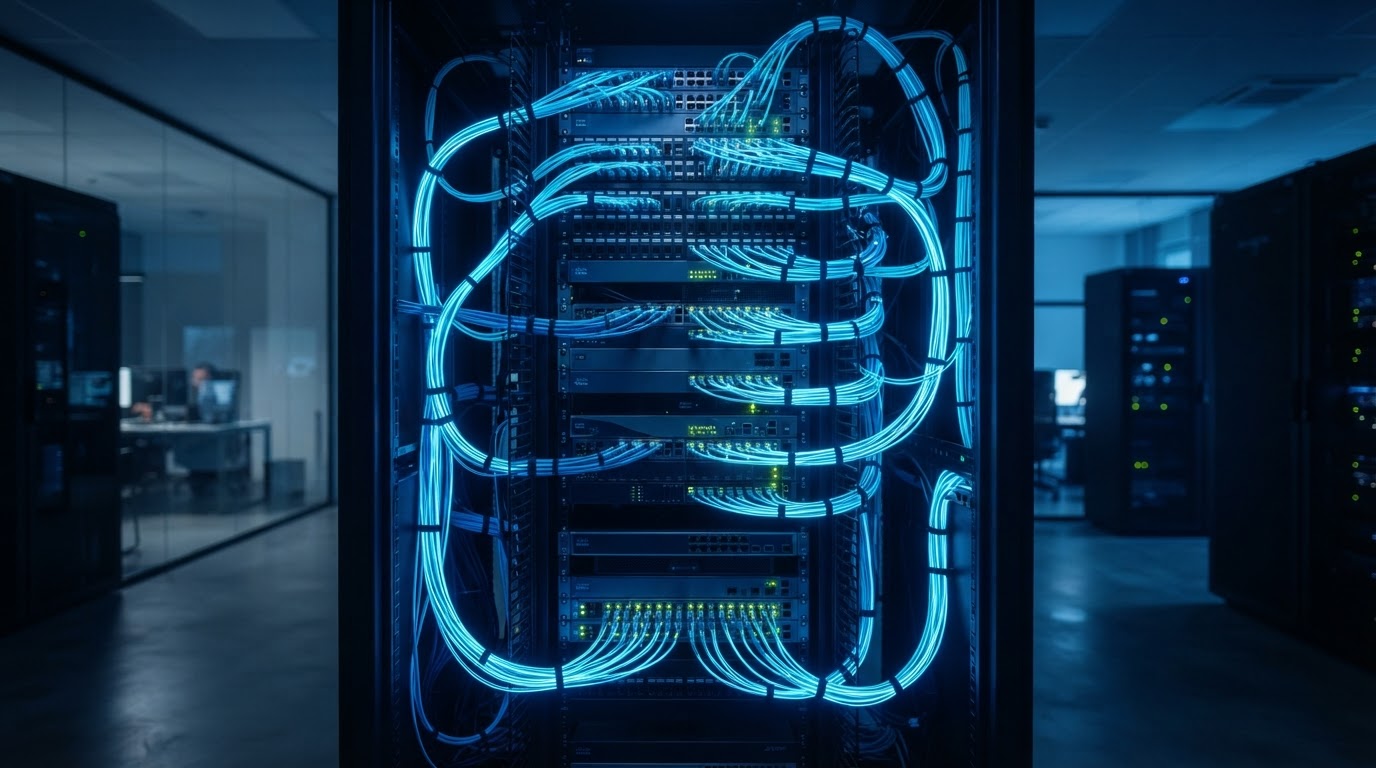 Nowoczesna infrastruktura telekomunikacyjna w biurze